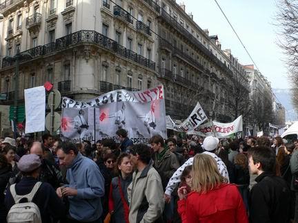 19 mars 2009 grande manifestation à Grenoble